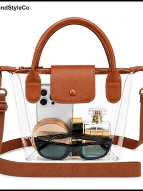 Clear Crossbody Bag Stadium Approved Waterproof TPU Purse
